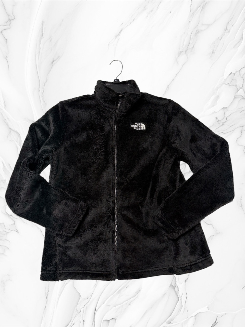 The North Face Kids girls Black Plush Full-Zip Fleece Jacket XL 14/16